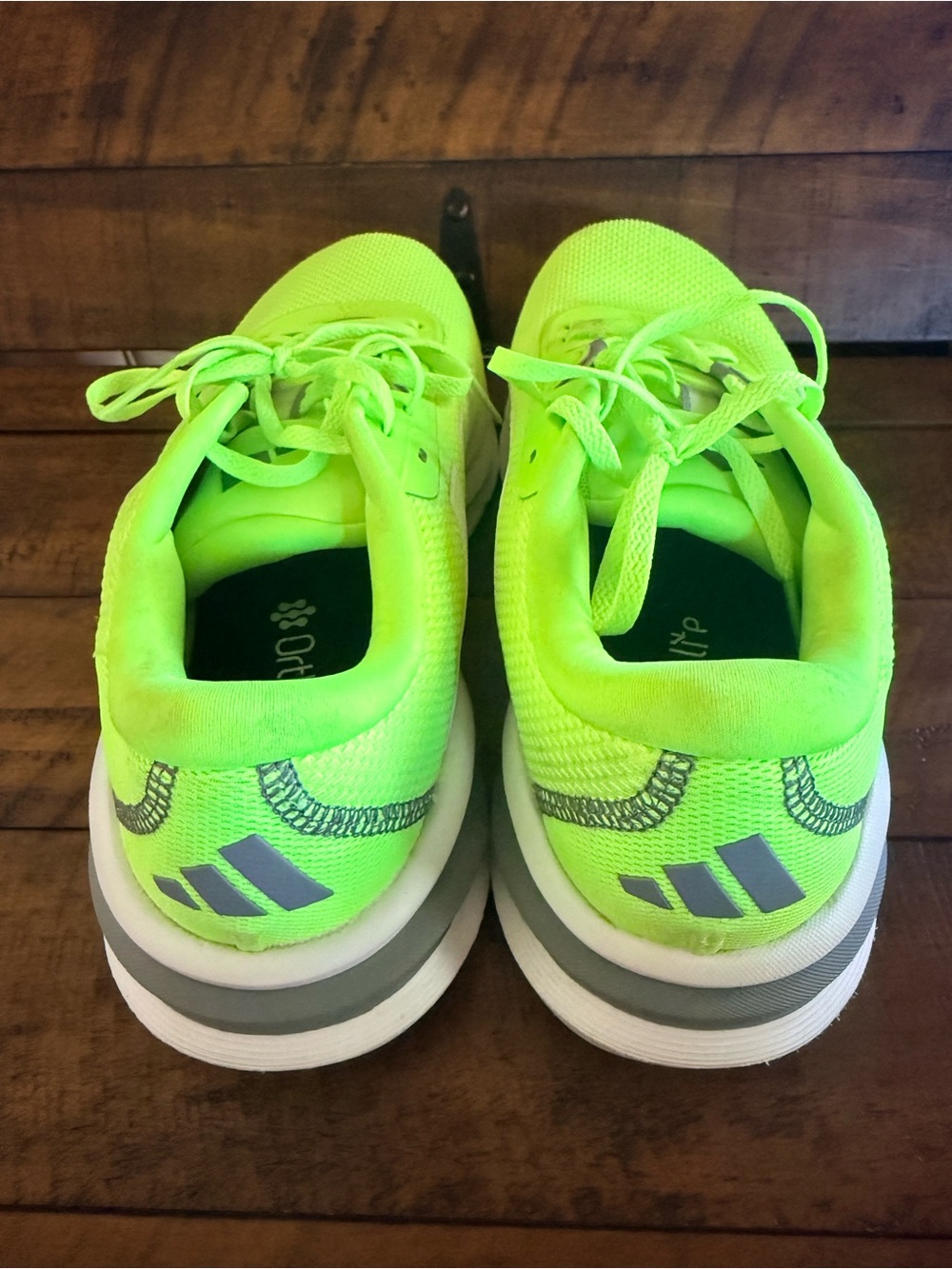 NWOT GALAXY 7 RUNNING SHOES (Lucid Lemon / Cloud White / Grey) - Picture 4 of 5